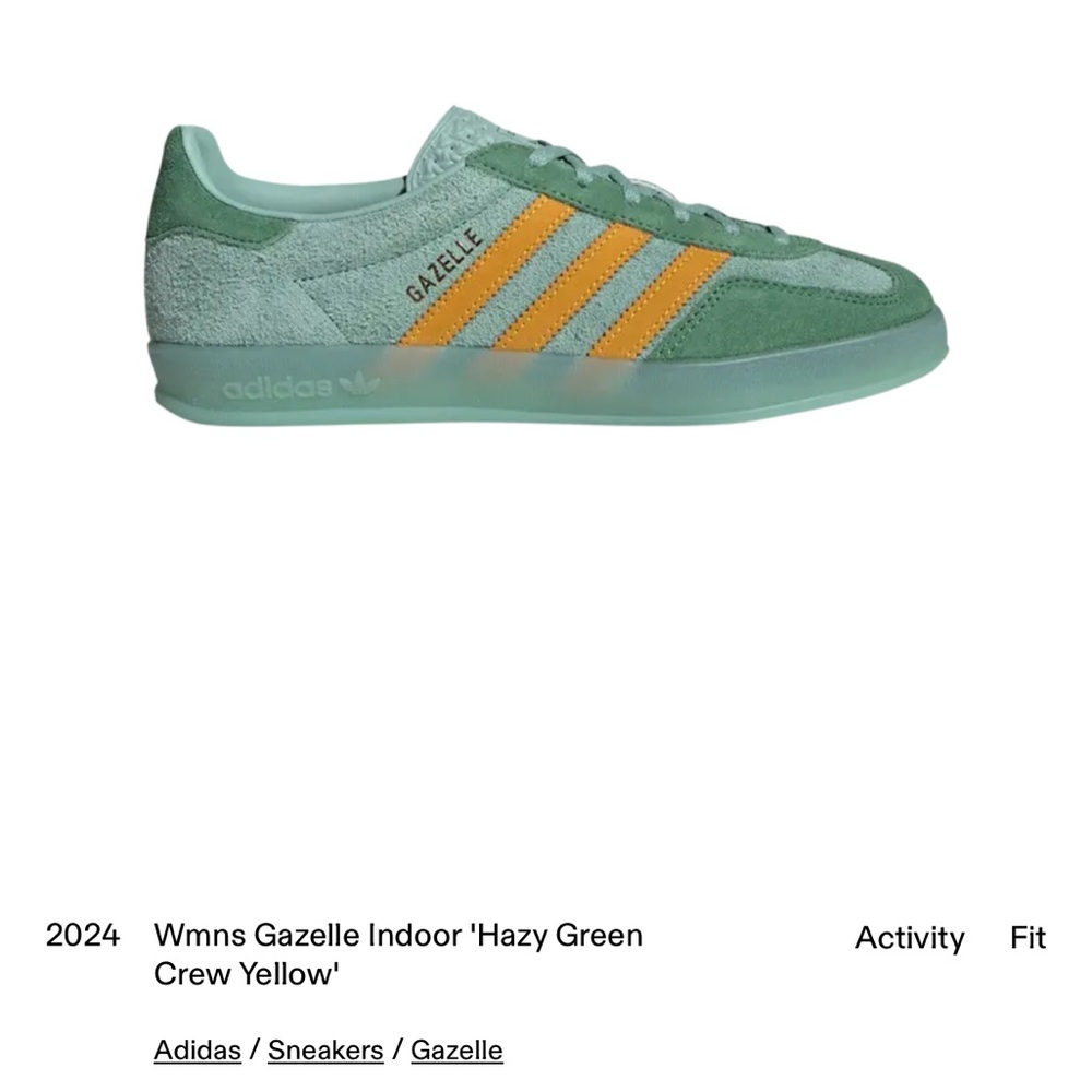 Adidas Green and Yellow Sneakers Classic Style